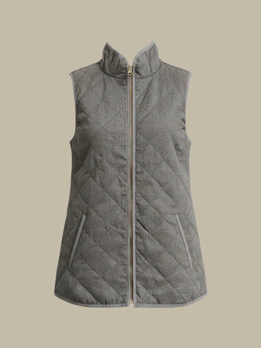 Old Navy Gray Zip Up Vest Women’s Size M Cozy Minimalist Basic